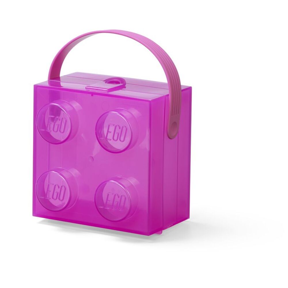 LEGO Storage Case: Translucent Violet with Handle COLLECTIBLES
